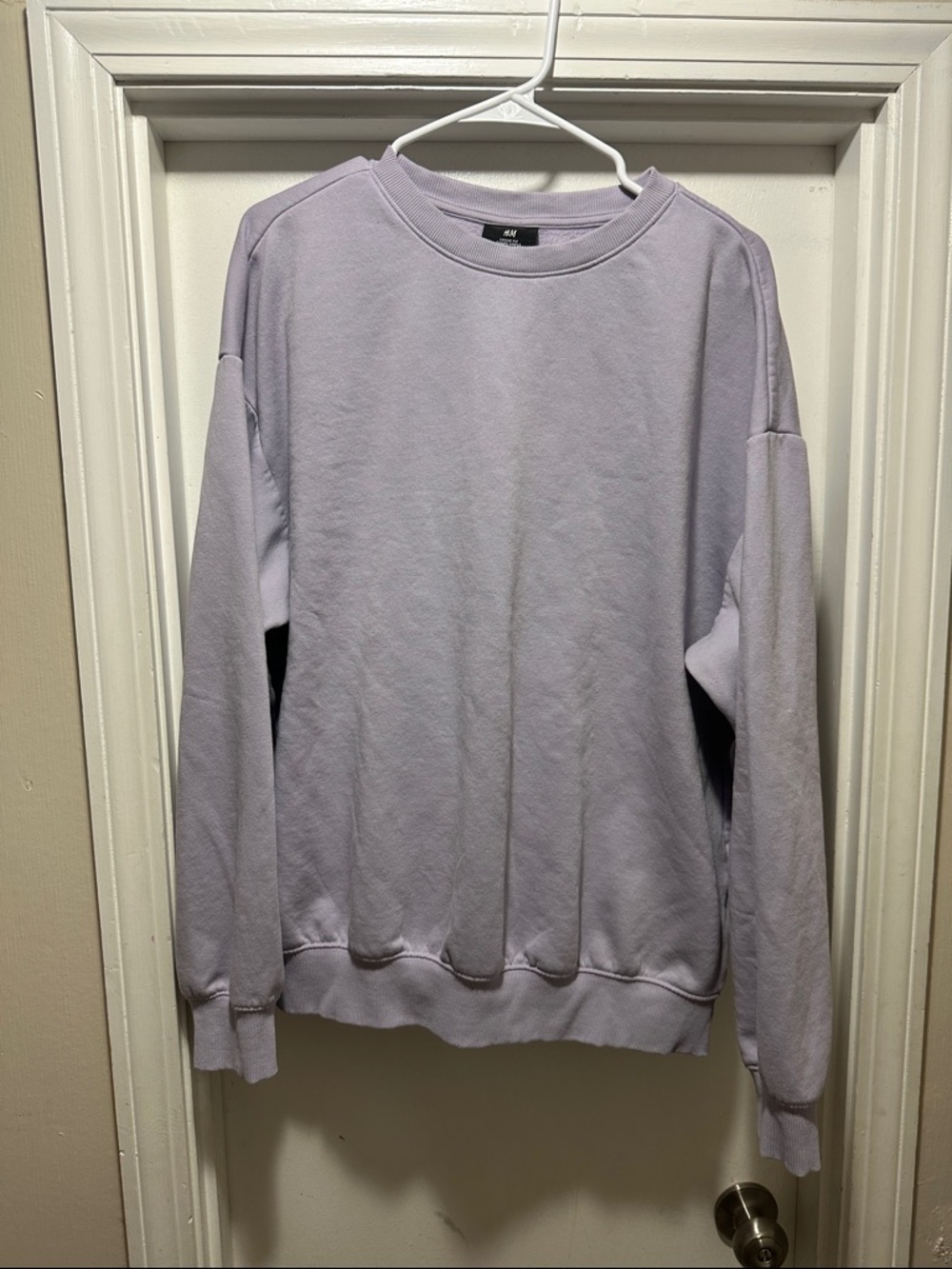H&M Men's Light Lavender Crewneck Sweatshirt